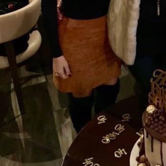 BlankNYC 100% Leather Skirt- Mustard/Camel Sz 25 - Picture 9 of 10